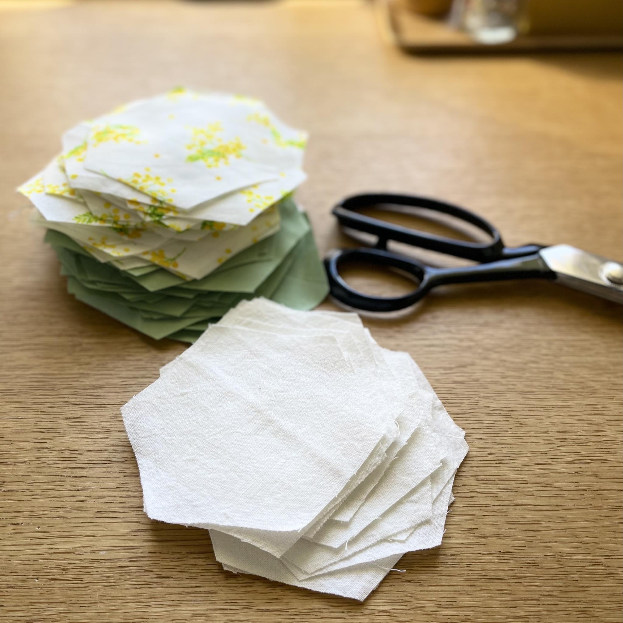 ミモザ咲く＊一点ものパッチワークキルト | 13枚目